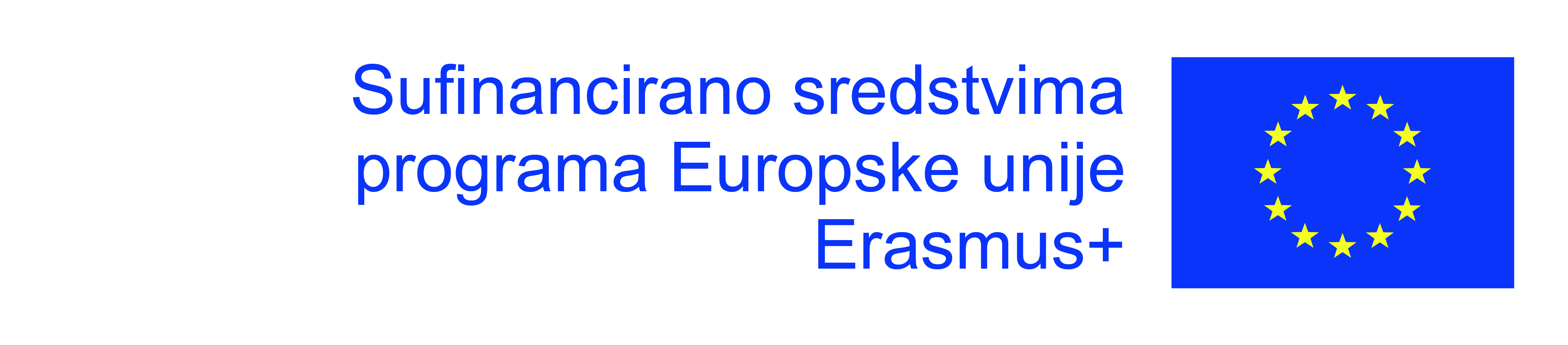 Sufinancirano sredstvima programa Europske unije Erasmus+ (tekst desno)